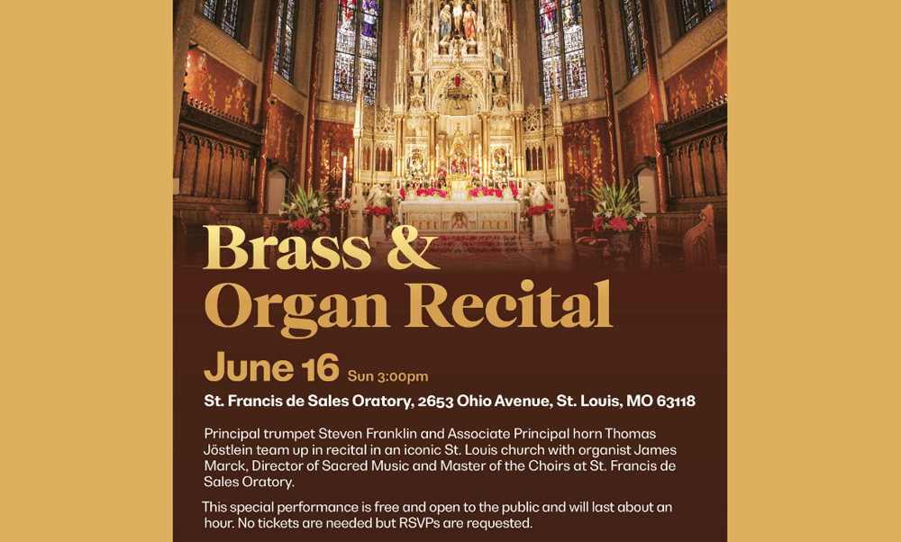 SLSO Free Community Concert – Brass & Organ Recital